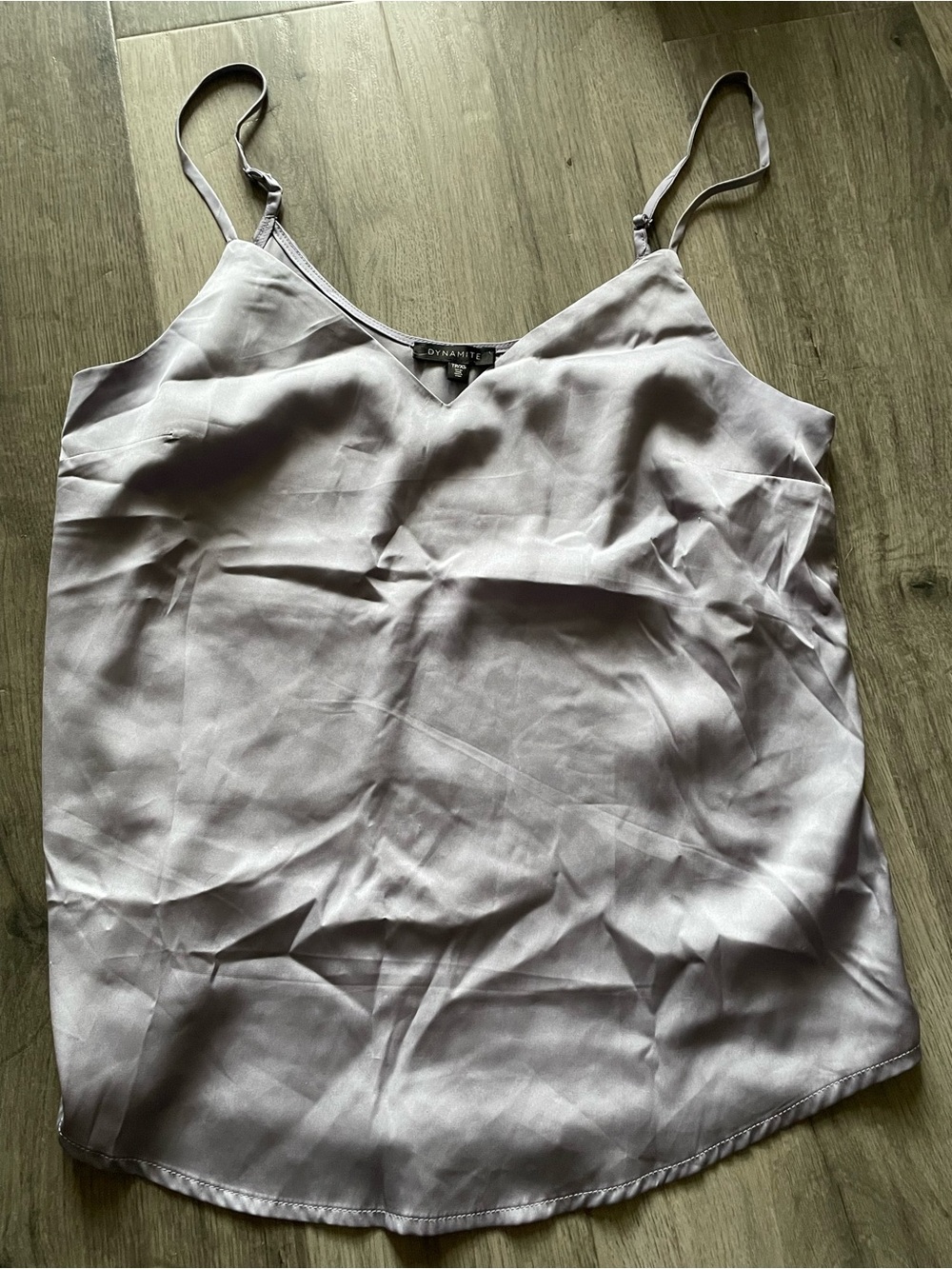 Dynamite Pale Lilac Satin Cami with Adjustable Straps